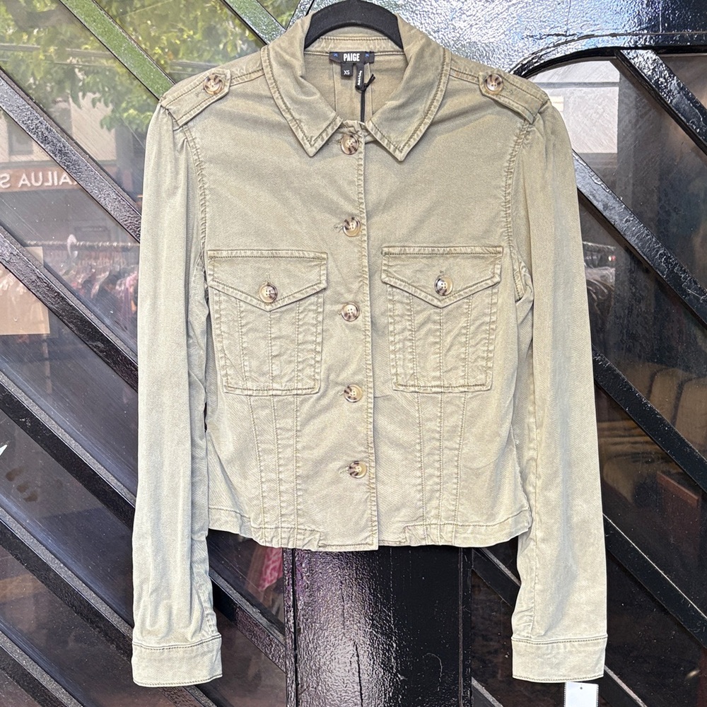PAIGE Women's Vintage Green Utility Jacket